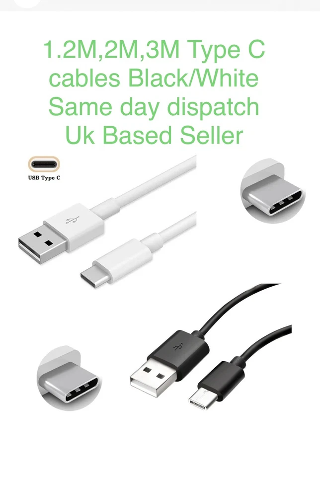 USB C Charging Cable For Samsung Galaxy A70 A20 A22 A40 A50 Type C Charger - Image 1 of 1