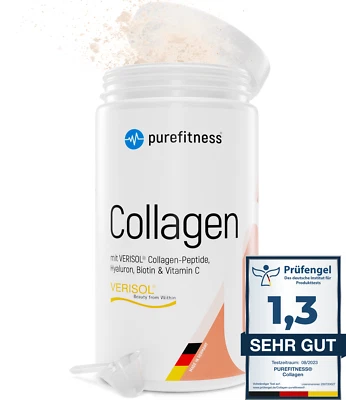 Purefitness Verisol® Collagen Pulver 450 g Kollagen Hyaluron Biotin Vitamin C