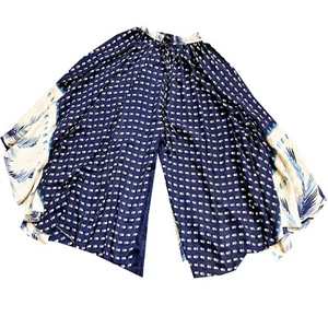 Onesize Handmade Women upcycled Sari Silk Eco-conscious style Skirt Pant L-35" - Picture 1 of 2