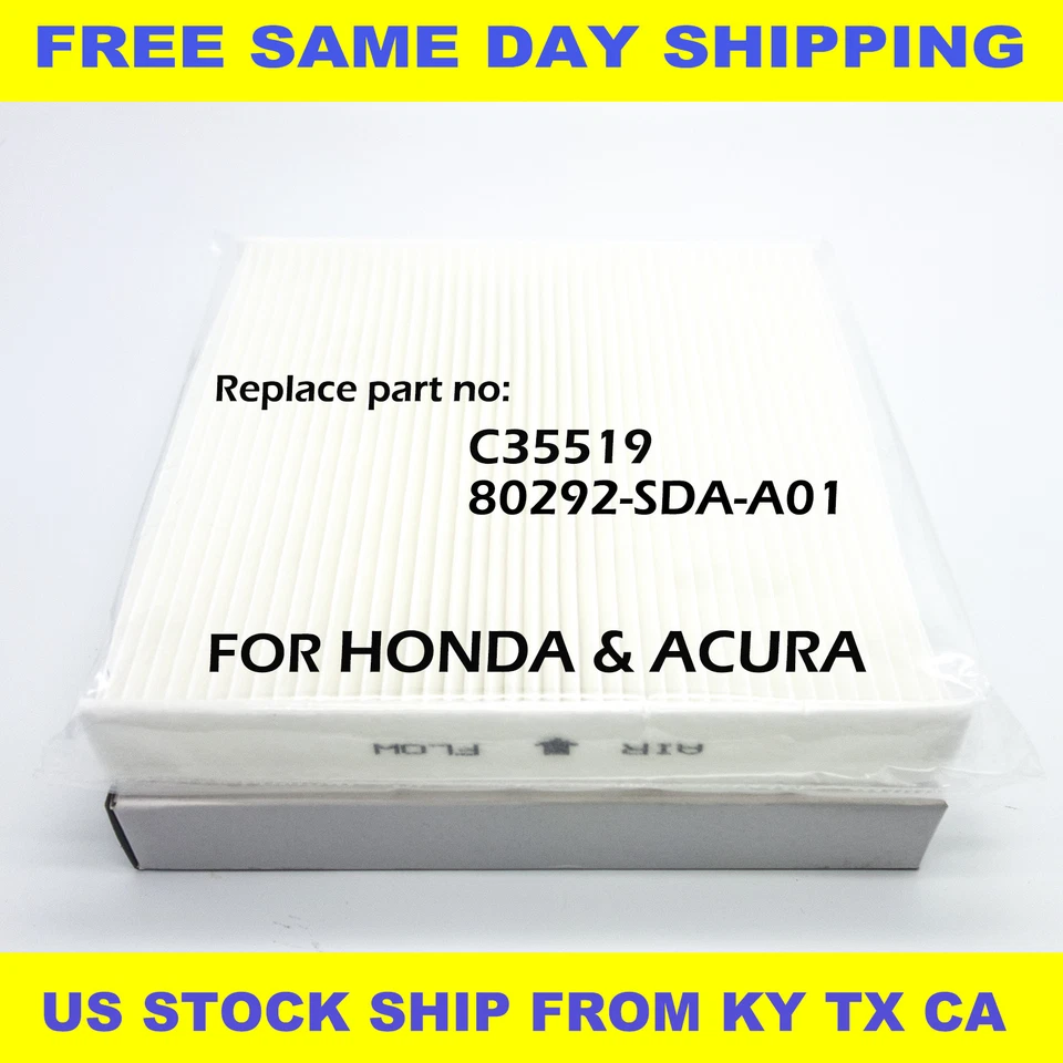 FILTRO DE AIRE DE CABINA PARA HONDA ACCORD Acura Civic CRV Odyssey C35519 ALTA CALIDAD EE. UU. Foto 1 de 4