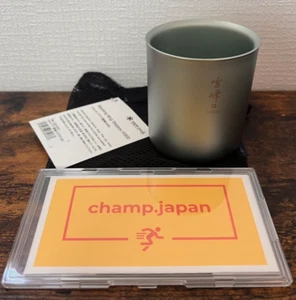 Snow Peak Titanium Stacking Mug Seppou H300 Denim Color FUKUYAMA Limited NEW - Picture 1 of 2