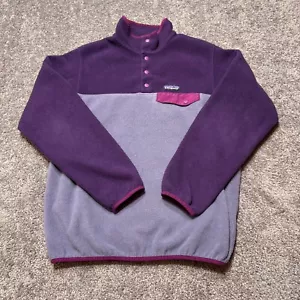 Patagonia Women’s Lightweight Synchilla Snap-T Pullover Fleece Medium Purple - Picture 1 of 8