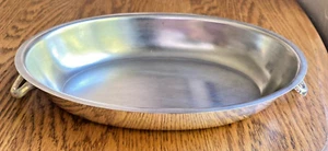 VERSILBERTE OVALE SERVIERSCHALE TOP/Deckel MIT GRIFFEN 10 Zoll x 7 Zoll - Bild 1 von 3
