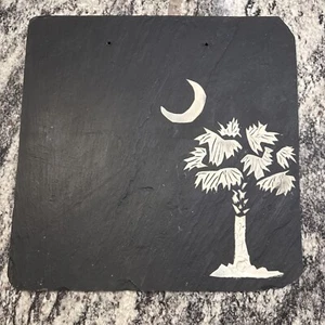 South Carolina / Crescent Moon And Palmetto tree Slate chalkboard - Picture 1 of 4