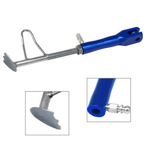 Motorcycle Foot Side Stand Support Leg Kickstand Adjustable Non-Slip Blue