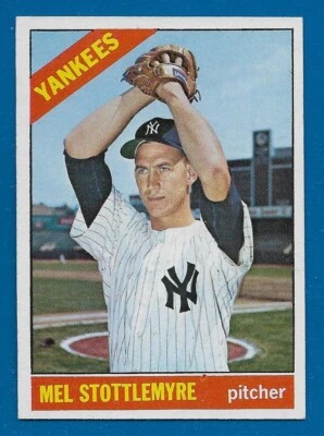 1966 Topps Mel Stottlemyre Card #350 New York Yankees EX-MT - Image 1 of 2