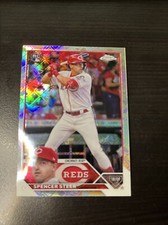 2023 Topps Chrome Logofractor SPENCER STEER Rookie Card Cincinnati Reds #146
