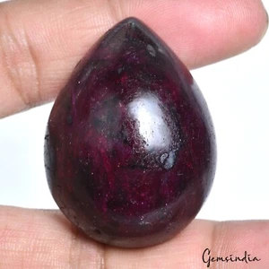 Natural Ruby Pear Cab 250.90 Ct Pendant Size Certified Gems For Making Jewelry - Picture 1 of 6