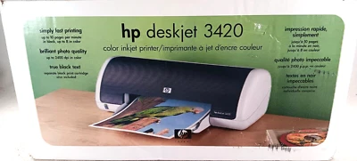 HP Deskjet Printer 3420 Standard Inkjet Printer No Power Cord - Image 1 of 4