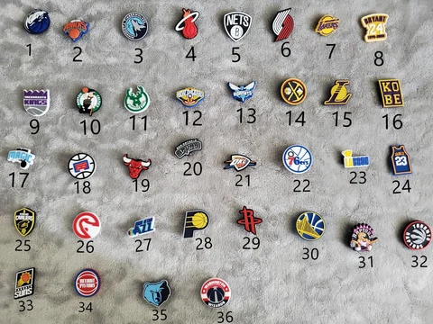 NBA Team Jibbitz Croc Shoe Charms NWOT Cover