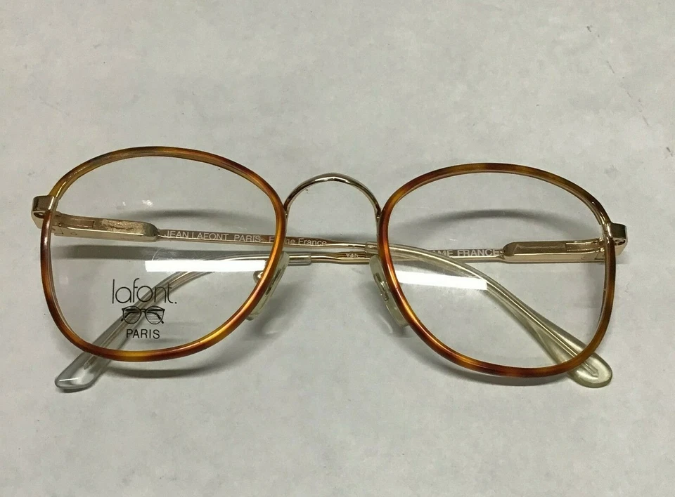 Monturas de diseño vintage Lafont Youth 45 Gold Tortoise M204 44-18-115 Foto 1 de 4