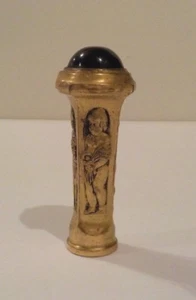 19th C. French Bronze Umbrella / Walking Stick Handle, Embossed Cherubs - Picture 1 of 9
