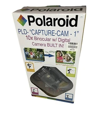 Polaroid PLD Capture Binocular Built In Digital Camera 2009 Open Box 10x 822 New - Image 1 of 4