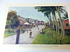 MANZ ENGRAVING PRINT RIO PIEDRAS PORTO RICO  1899 - Picture 1 of 2