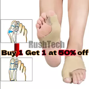 2Pcs Big Toe Bunion Corrector Splint Straightener Foot Pain Relief Hallux Valgus - Picture 1 of 8