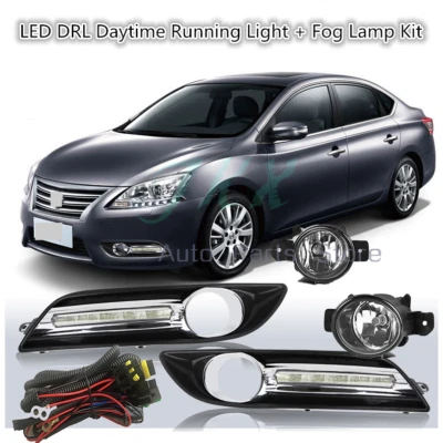 Faro antiniebla de parachoques y luz de circulación diurna LED DRL para Nissan Sentra Sylphy 2013-2015 Foto 1 de 4