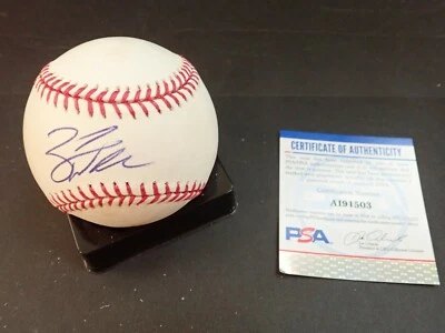ZACK WHEELER PHILLIES SIGNED MLB BASEBALL PSA CERT #AI91503 - Image 1 of 4