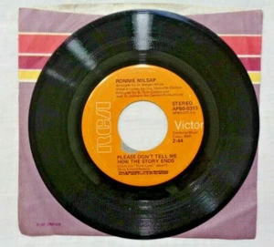 Ronnie Milsap Please Don't Tell Me How The Story Ends 1974 Randy Kling Press VG+ - Picture 1 of 4