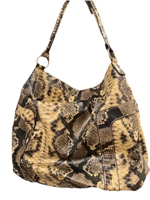 Monedero Dana Buchman Piel de Serpiente Marrón Negro Foto 1 de 2