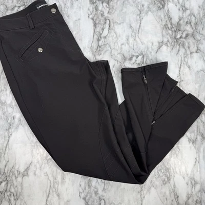 Cambio Chocolate Marrón Estilo Ecuestre Cremallera Tobillo Vestido Pantalones Pantalones Dinero Antiguo Foto 1 de 4