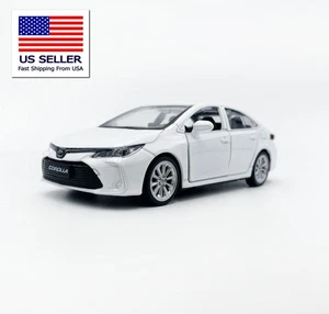 TOYOTA COROLLA HYBRID WHITE 1/43 VEHICLE NEW HTF DIECAST COLLECTORS MODEL GIFT - Picture 1 of 6