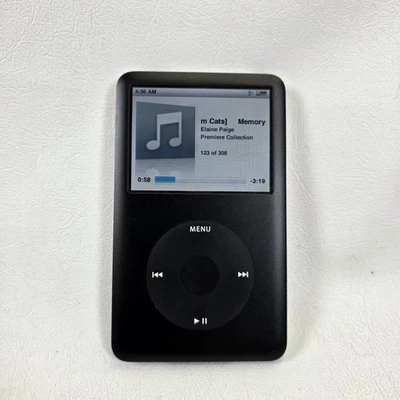 Apple iPod Classic 6th Gen Black 80GB A1238  Tested And Fully Working  - Image 1 of 4
