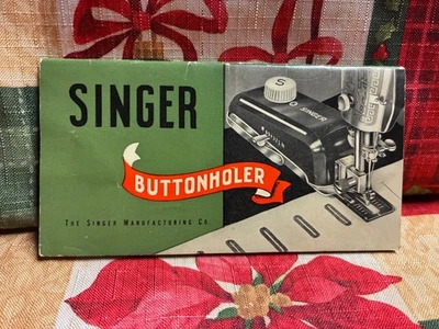 SINGER 1948 Sewing MACHINES Buttonholer INSTRUCTION Book MANUAL Rare USA Vintage - Image 1 of 4