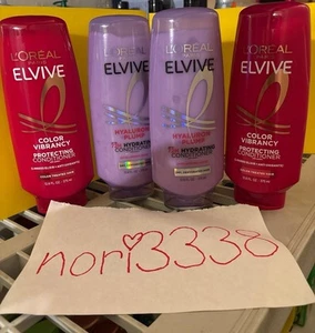 LOT OF 4 L’oréal Elvive Hylaron Plump Shampoo and Conditioner Color Vibrancy Set - Picture 1 of 1