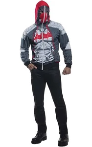 SUÉTER CON CAPUCHA ROJA CON LICENCIA BATMAN ADULTO PARA HOMBRE ELEGANTE VESTIDO DE HALLOWEEN DISFRAZ - Imagen 1 de 2