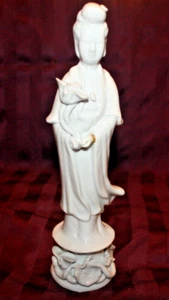 Dehua Porcelana Blanca de China - Inmortal Guanyin Holding Lotus - Imagen 1 de 7
