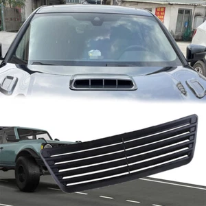 Universal Car Decorative Air Flow Intake Hood Scoop Vent Bonnet Cover Kit Black - Picture 1 of 7