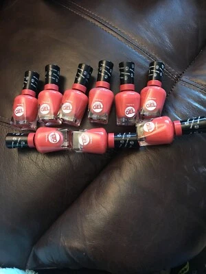 Lot Of 9 Sally Hansen Miracle Gel Nail Polish, 419, Redgy ,0.5oz Wholesale - Image 1 of 4