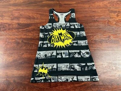Camiseta sin mangas BATMAN cuello redondo espalda deportiva gráfico negro a rayas para mujer talla mediana Foto 1 de 4