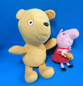 bundle PEPPA PIG & TEDDY BEAR COMFORTER soft toy TY BEANIE BUDDY & BABY vintage - Picture 1 of 6