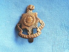 The Royal Sussex Regiment economy issue cap badge.