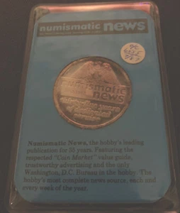 1987 Numismatic News 35th Anniversary 1 troy ounce .999 Silver Art Round - Picture 1 of 2