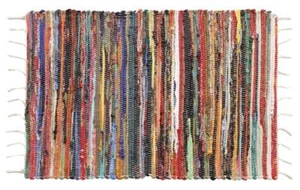 Chindi Hand Woven Cotton Blend Rag Rug 20"x30" Multi-Color Ships Assorted Colors - Picture 1 of 11