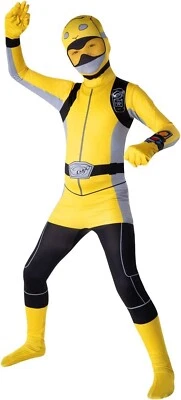 Niños Bestia Morpher Amarillo Power Ranger Morphsuit Niños Superhéroe Disfraz Body Foto 1 de 4