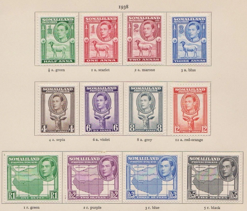 SOMALILAND 84-95 1938 Geo VI set complete mint - Image 1 of 1