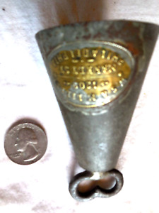 1800's kitchen gadget: croquette mold w/brass tag "W.S & M. LIEBER PHILADELPHIA"