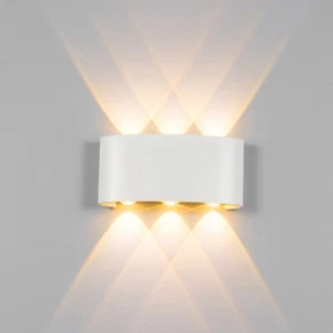 Modern LED Wall Lights Indoor Up Down Lamp Sconce Spot Bedroom Home Fixture 1pcs - Picture 1 of 21