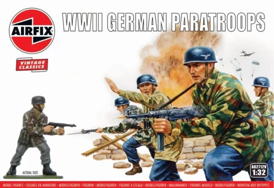 Airfix A02712V 1:32 German Paratroops (WWII) Vintage Classic Series - Image 1 of 1