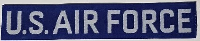 USAF U.S. AIR FORCE BDU Uniform Blue & White nylon name tape patch Vintage NOS - Image 1 of 2