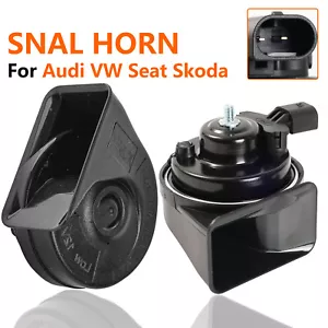 Snail Horn 110db Loud Dual Tone x2 For Audi A4 A5 A6 A7 A8 Q3 Q5 Skoda VW Seat - Picture 1 of 8