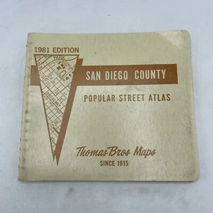 Thomas Bros Maps 1981 San Diego County Street Popular Street Atlas - Picture 1 of 12