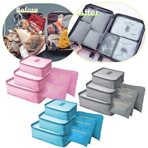 Max 24PCS Travel Storage Bag for Clothes Luggage Packing Cube Organizer Suitcase