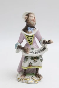 Volkstedt más antiguo, porcelana, figura, capilla de monos, cantante - Imagen 1 de 5
