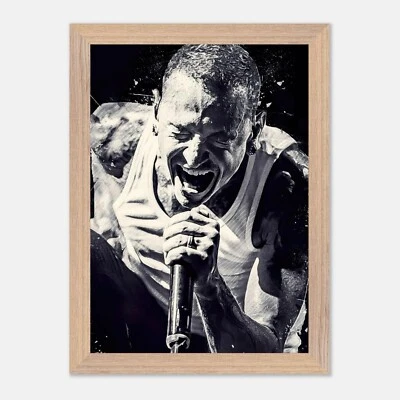 Music Tribute Poster, Chester Bennington Linkin Park Artwork,Rock Fan Wall Decor - Image 1 of 4