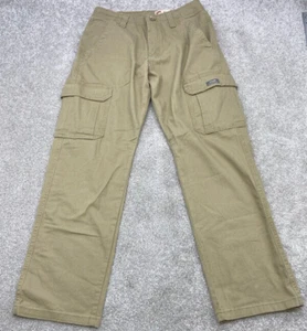 NWT Wrangler Pants Men's 29x30 Relaxed Fit Khaki Tan Cargo Utility 1070ABWEW - Picture 1 of 10