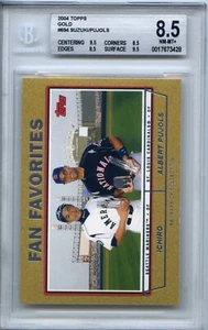 2004 Ichiro/Pujols Topps GOLD Fan Favorites Mariners/Cardinals BGS 8.5 NM-MT+ - Picture 1 of 3